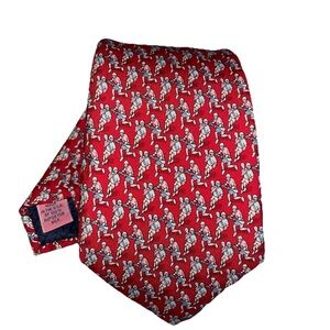 Vineyard Vines 100% Silk Tie Lacrosse Players & Sticks Hand Made 3”X 51”